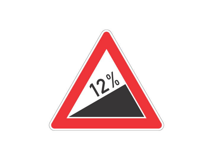 Verkehrszeichen: Steigung