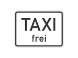 Verkehrszeichen: Taxi frei