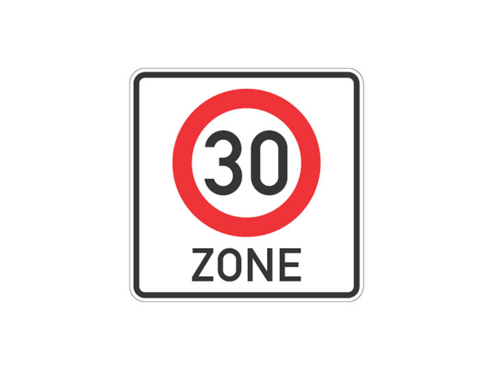Verkehrszeichen: Tempo 30 Zone