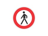 Verkehrszeichen: Verbot Fußgänger
