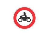 Verkehrszeichen: Verbot Krafträder