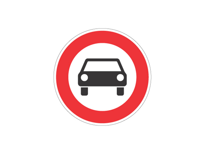 Verkehrszeichen: Verbot Kraftwagen