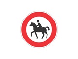 Verkehrszeichen: Verbot Reiter
