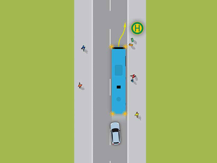 Sie Fahren Auf Einer Straße Außerhalb Geschlossener