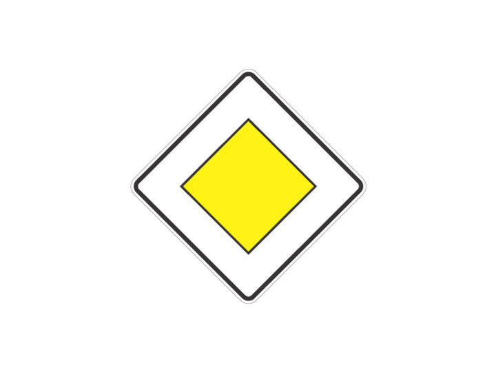 Verkehrszeichen: Vorfahrtsstraße