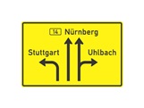 Verkehrszeichen: Vorwegweiser gegliedert