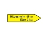 Verkehrszeichen: Wegweiser Straße