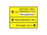 Verkehrszeichen: Wegweisertafel