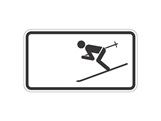 Verkehrszeichen: Wintersport erlaubt