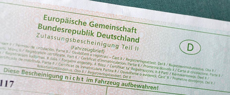 Fahrzeugbrief Zulassungsbescheinigung Teil 2