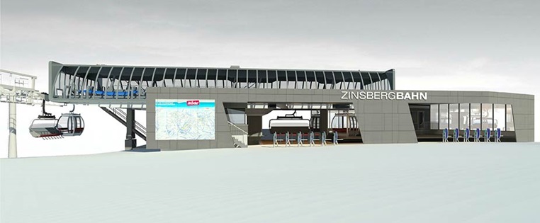 Rendering der Zinsbergbahn in Brixen im Thale
