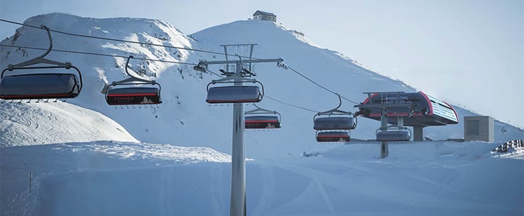 8er-Sesselbahn Hasenköpfl im Skigebiet Drei Zinnen Dolomiten