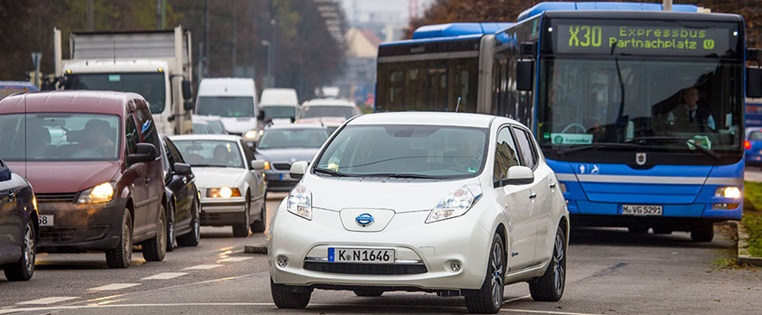 Stau in der Stadt Cityverkehr