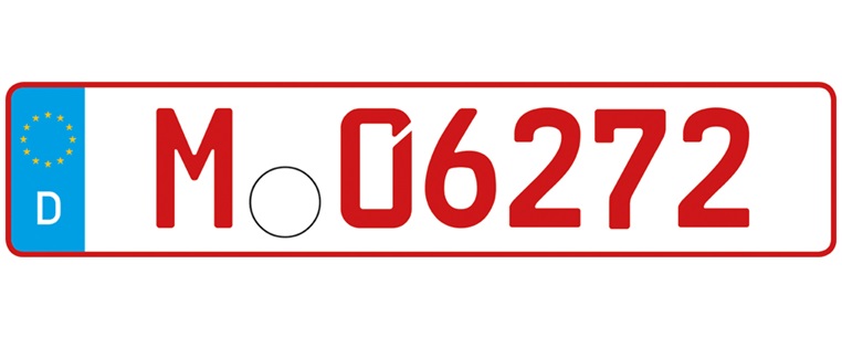 Rotes Kennzeichen 06