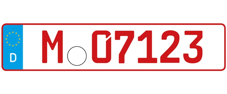 Rotes Kennzeichen 07
