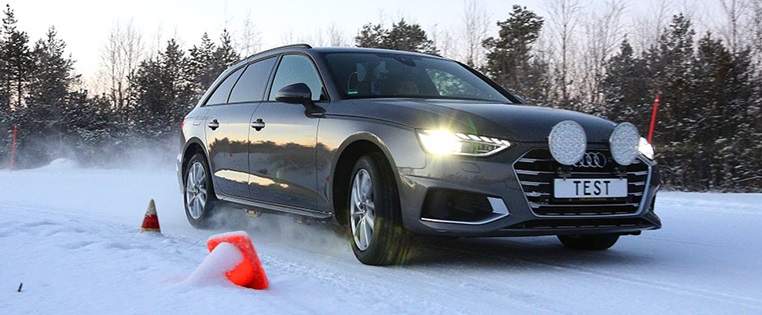 Audi beim Winterreifentest in Finnland