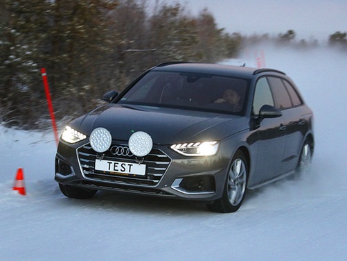 Audi beim Winterreifentest in Finnland