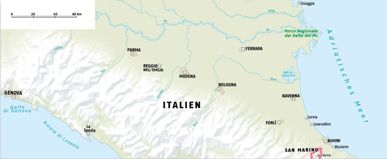 Karte italienische Adria
