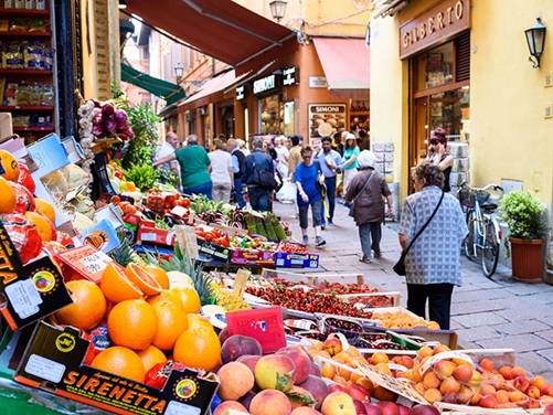 Markt in Bologna