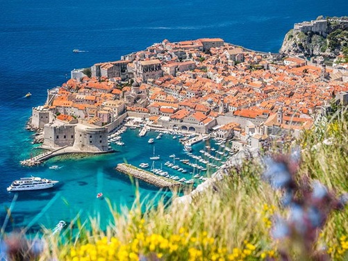 Blick auf Dubrovnik in Kroatien