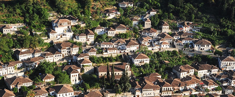 Alte Häuser in Berat in Albanien
