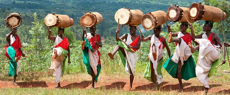 Gruppe Trommler von Gitega in Burundi