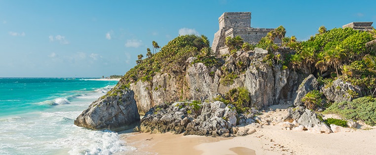 Maya Tempel in Tulum Mexiko