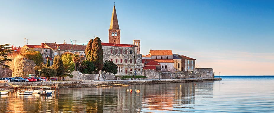 Stadtansicht Porec Motorradtour Istrien