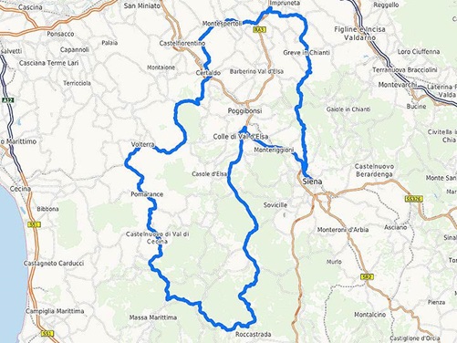 Motorradtour Toskana Italien Route