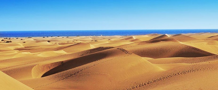 Reisen Spanien Gran Canaria, Sanddünen am Meer