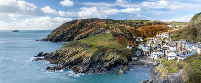 Hafen von Portloe in Cornwall