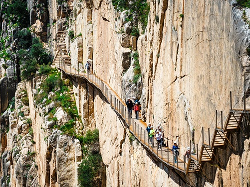 der Klettersteig Caminito del Ray in Alora in Andalusien