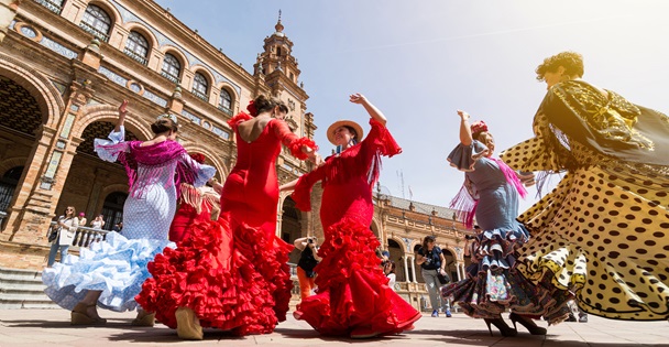 Andalusien Flamenco Tänzerin in Sevilla