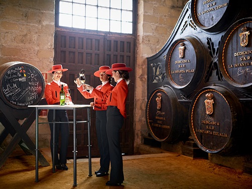 Jerez de la Frontera in Andalusien Sherry Faß und Produktion