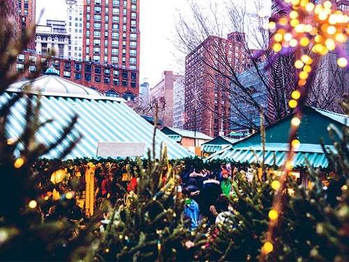 Weihnachtsmarkt in New York auf den Umion Square