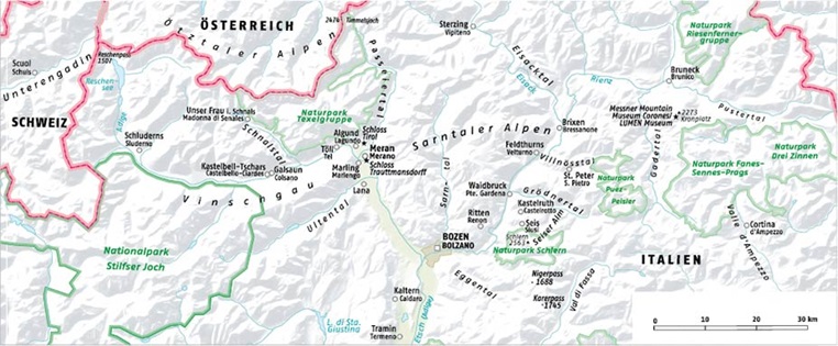 Karte Südtirol
