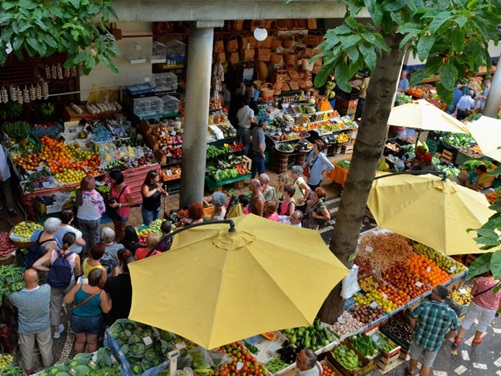Der bauernmarkt in Funchial, Madeiera