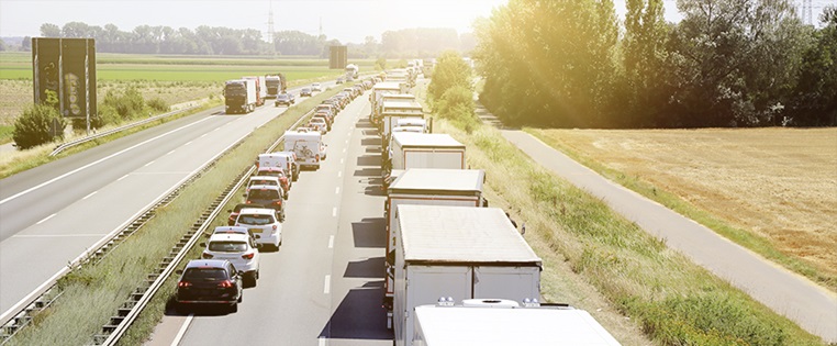 Rettungsgasse auf der Autobahn