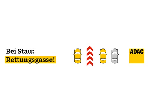 ADAC Aufkleber Rettungsgasse