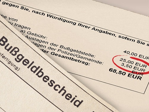 Bußgeldbescheid - Live Unterlagen-Check ADAC