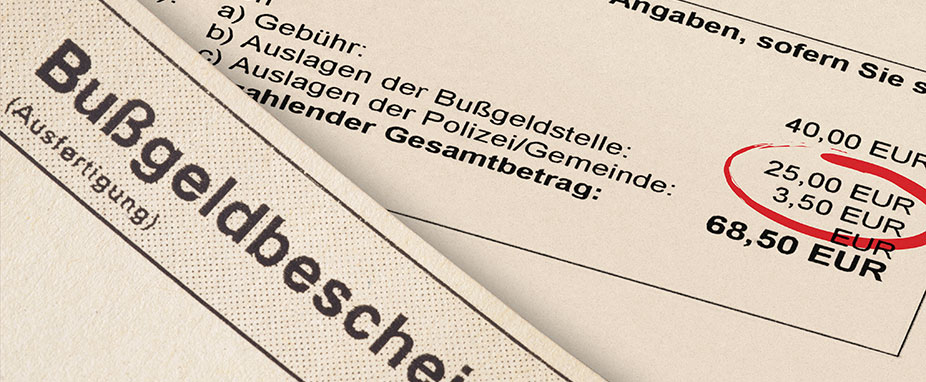 Bußgeldbescheid - Live Unterlagen-Check ADAC