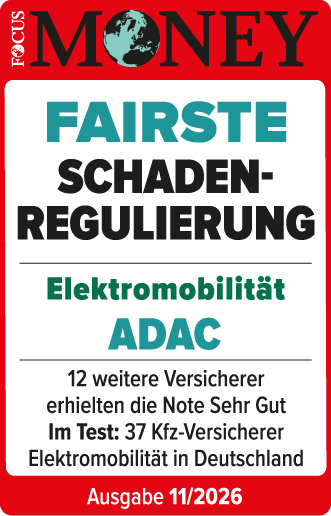 ADAC Autoversicherung ausgezeichnet von Focus Money für die fairste Schadenregulierung Elektromobilität 2026