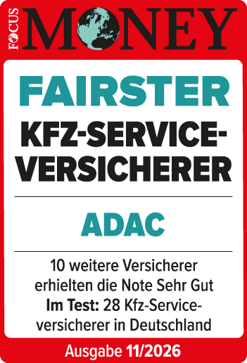 ADAC Autoversicherung ausgezeichnet von Focus Money als fairster Kfz-Versicherer 2026