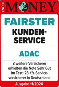 ADAC Autoversicherung ausgezeichnet von Focus Money für den fairsten Kundenservice 2026