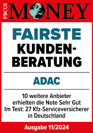 ADAC Autoversicherung ausgezeichnet für die fairste Kundenberatung in 2024