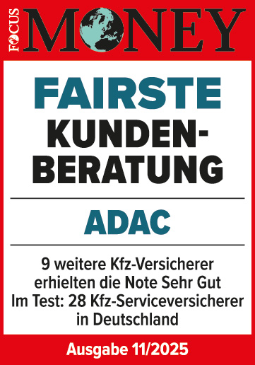 ADAC Autoversicherung ausgezeichnet von Focus Money für die fairste Kundenberatung 2025