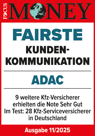 ADAC Autoversicherung ausgezeichnet von Focus Money für die fairste Kundenkommunikation 2025