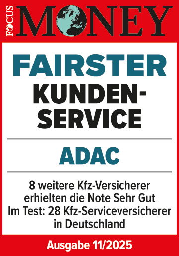 ADAC Autoversicherung ausgezeichnet von Focus Money für den fairsten Kundenservice 2025