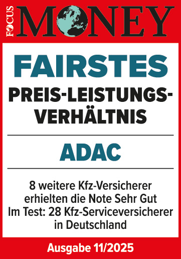 ADAC Autoversicherung ausgezeichnet von Focus Money für das fairste Preis-Leistungs-Verhältnis 2025