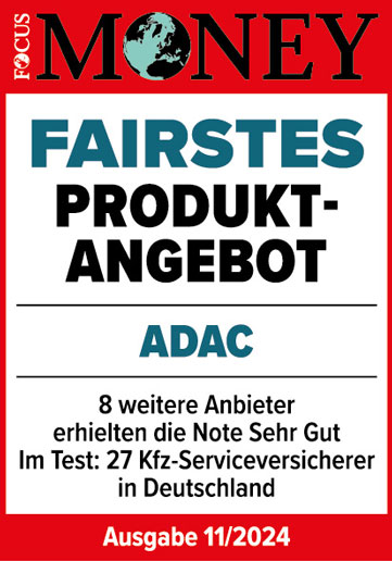 ADAC Autoversicherung ausgezeichnet für das fairste Produktangebot in 2024